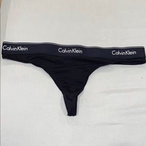 WORN Black Calvin Klein Thong
